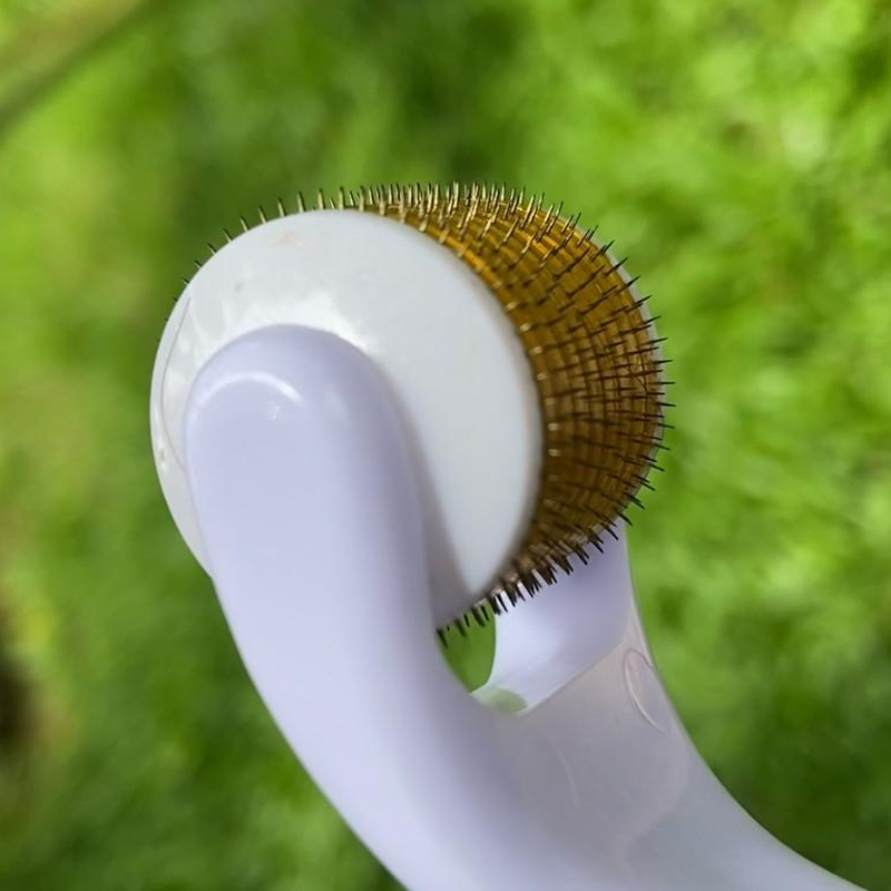 Durable titanium needles provide gentle micro-needling to stimulate skin renewal and hair growth, making this tool perfect for home or clinical use to improve skin texture, reduce hyperpigmentation, and strengthen thinning hair.