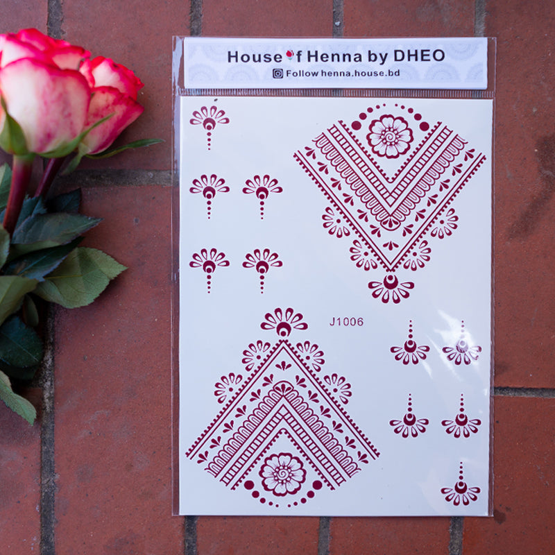 Traditional henna style, zero hassle.Perfect for festivals, parties, or everyday glam.