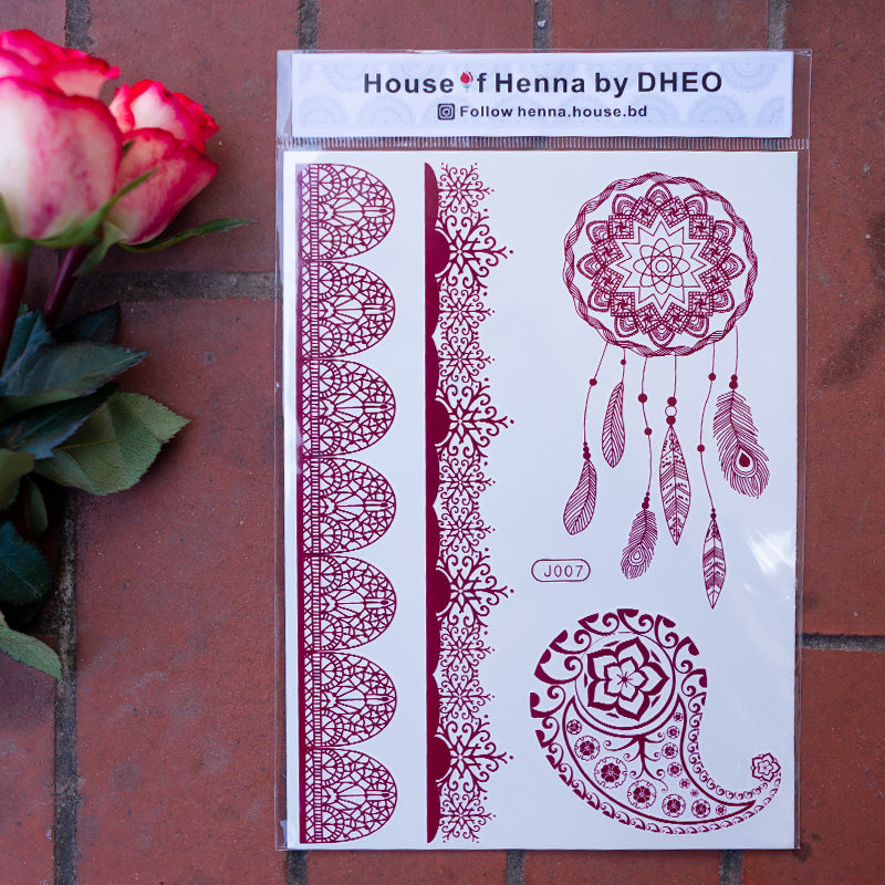 Mess-free henna tattoos that look amazing.Apply in seconds, remove with ease.