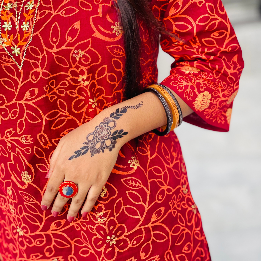 Easy henna tattoos for instant style.Peel, press, and go!