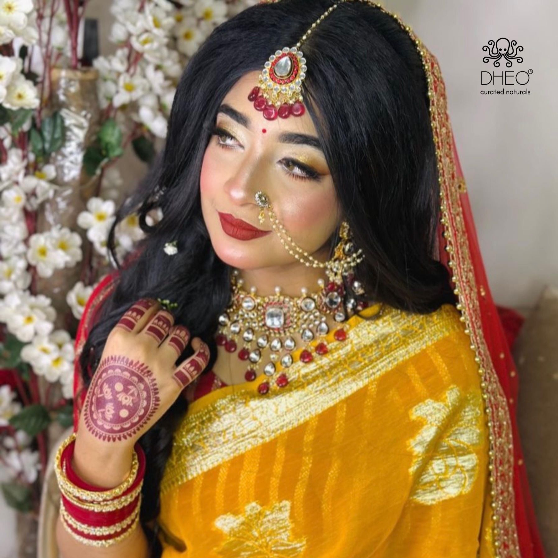Turn heads with detailed, long-lasting temporary henna tattoos.