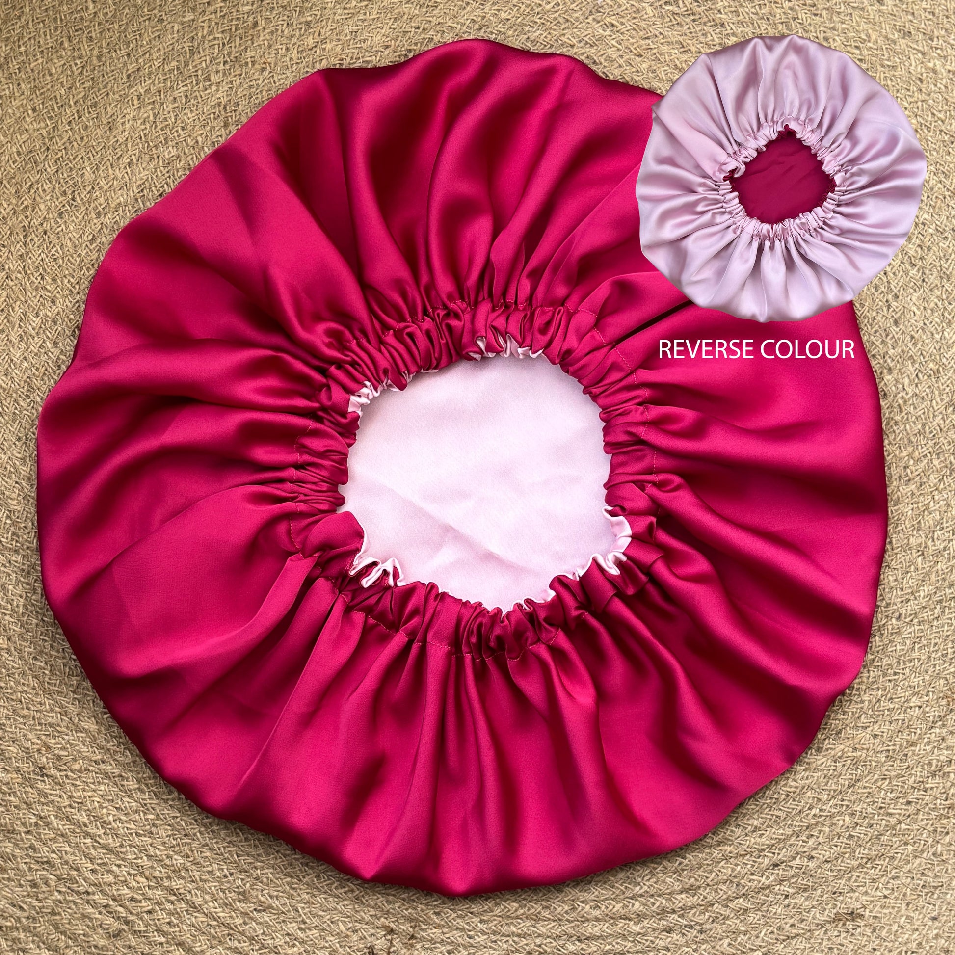 Lock in moisture and reduce damage with this premium silk bonnet. Perfect for all hair types.