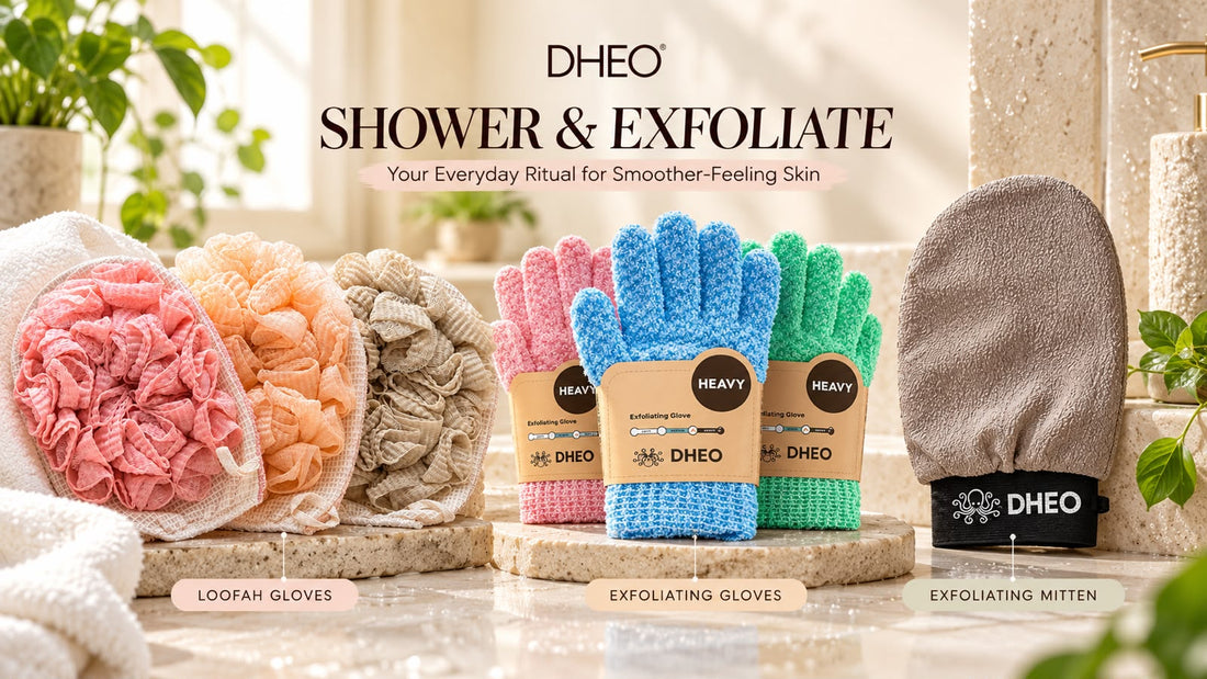 DHEO Shower Gloves for Smooth Skin