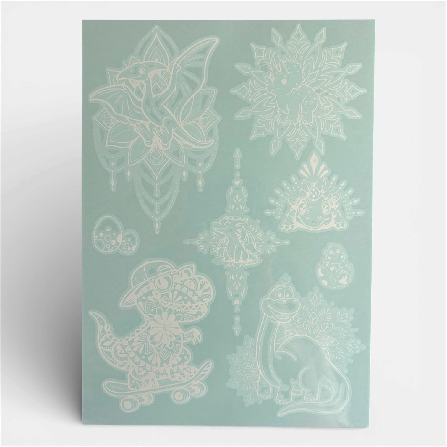 Azalea henna body art design sheet showing vibrant spring bloom floral pattern