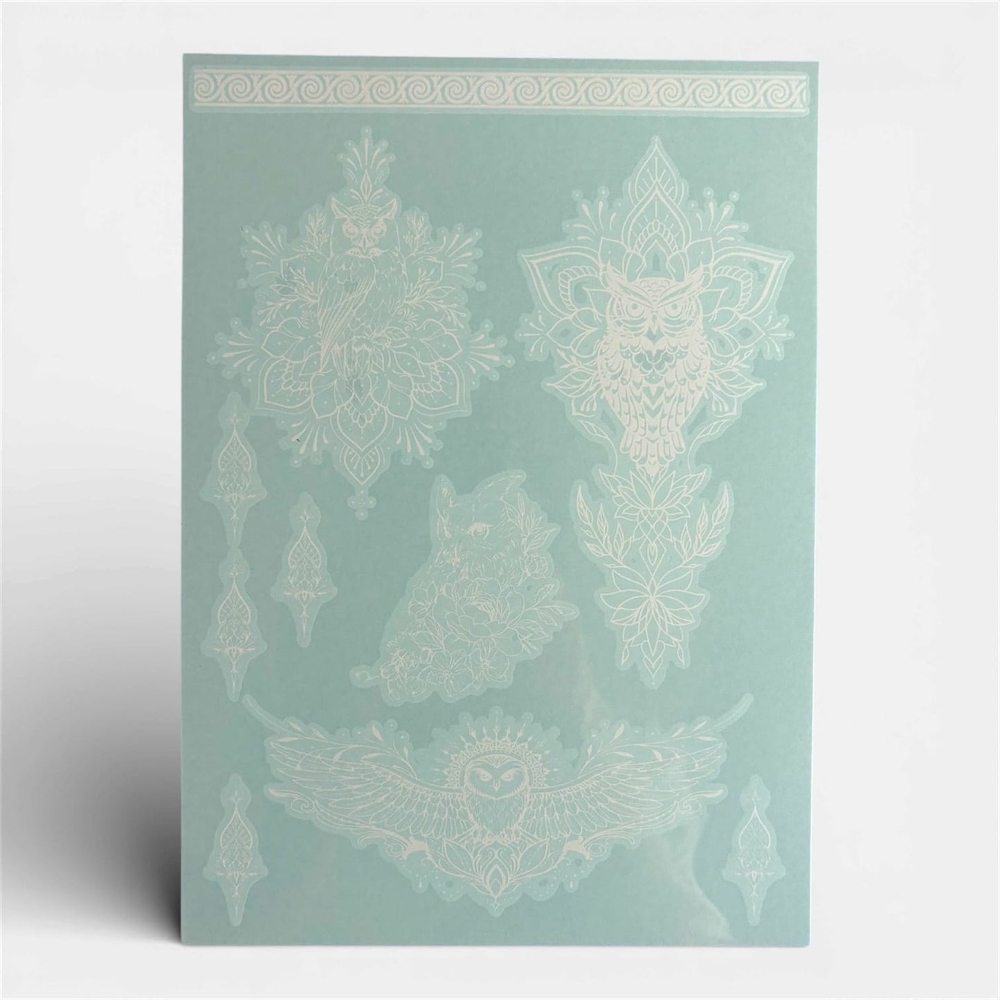 Star henna body art design sheet showing celestial star and constellation pattern