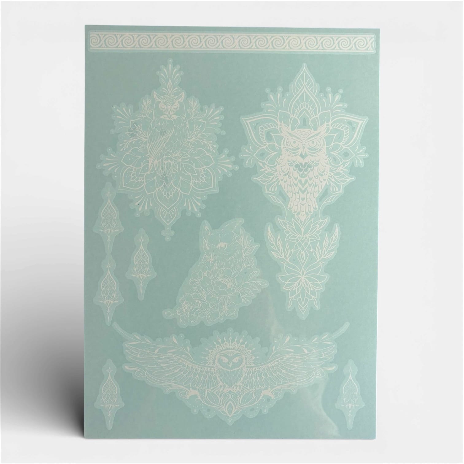 Star henna body art design sheet showing celestial star and constellation pattern