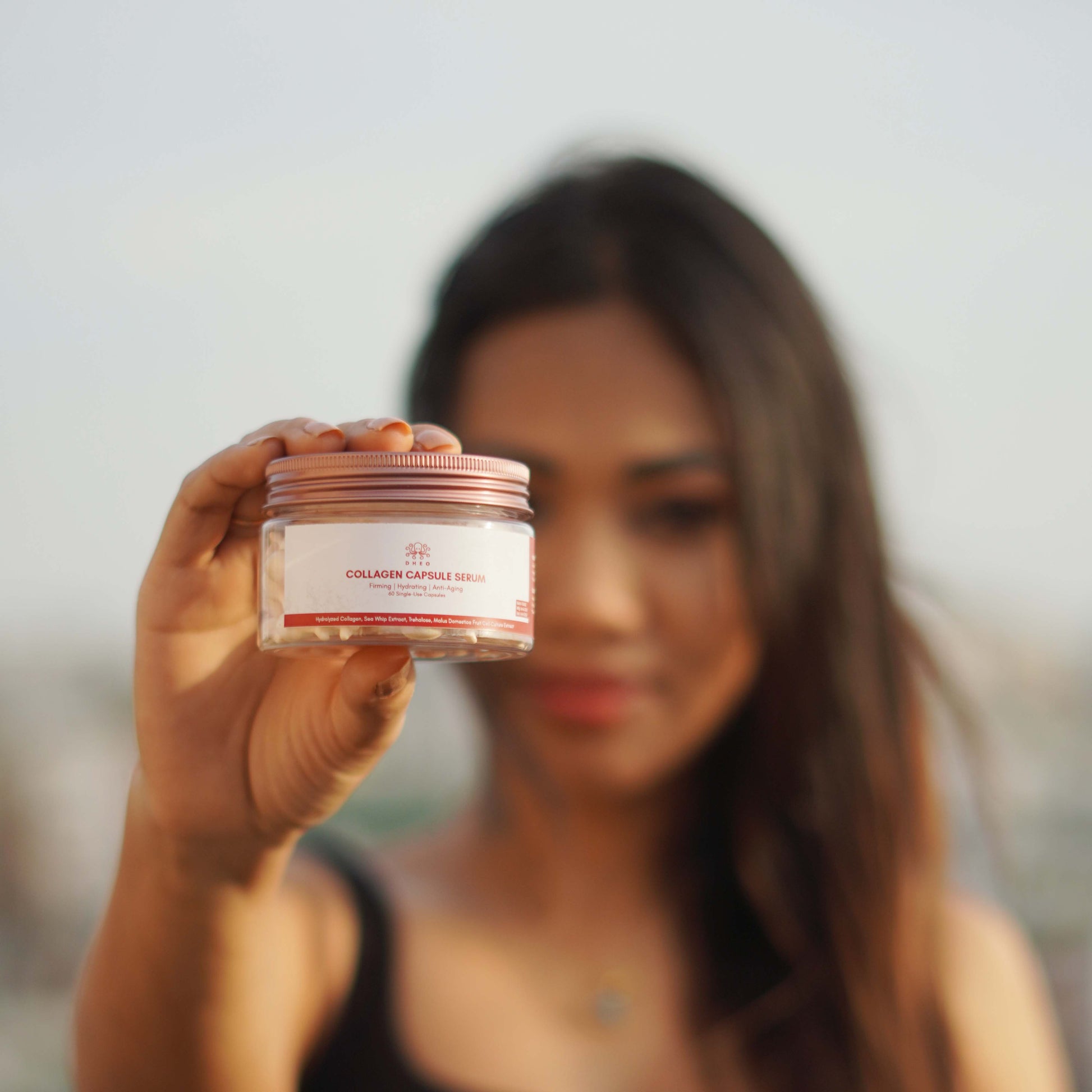 Premium DHEO Collagen Serum Capsules — concentrated skincare treatment with hydrolyzed collagen to plump, firm, and rejuvenate dull, dehydrated skin.