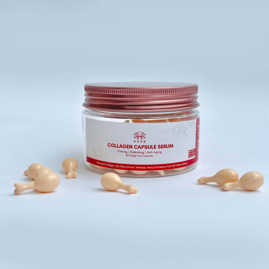 DHEO Collagen Capsule Serum – Youth in a Capsule
Open, smooth over skin, and let absorb — use daily for firm, radiant skin.

Each capsule holds 0.35ml of anti-aging blend with trehalose & collagen.