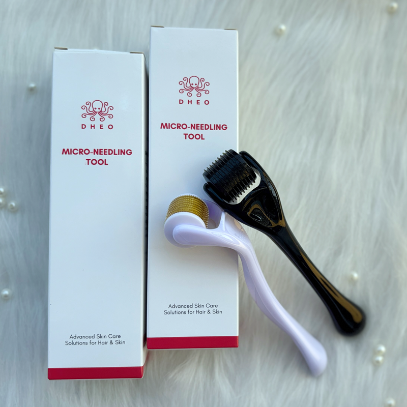 Crafted with 540 titanium micro-needles, this Derma Roller offers durable, rust-resistant quality for safe, effective skin and scalp treatment. It boosts collagen and enhances absorption of hair and skin care products.