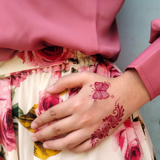 Unleash your inner artist with peel-and-stick henna sheets.