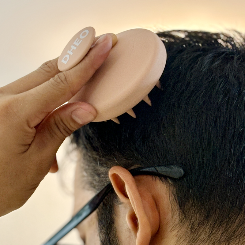 Soft silicone bristles work deep to refresh your scalp.Comfortable grip for easy use, anytime, anywhe