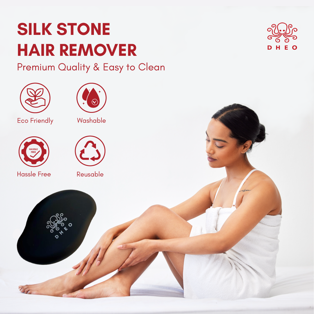 Ditch razors for SILK STONE—your new glass hair remover! Just rub in circles on clean, lotion-free skin. Gentle, reusable, and water-rinsable.