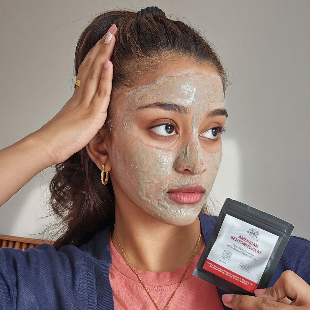 Detoxify Deeply with Pure American Bentonite Clay
Our sodium-rich bentonite clay absorbs 10x more toxins than regular clay, helping to clear clogged pores, reduce blackheads, and support smoother, glowing skin.